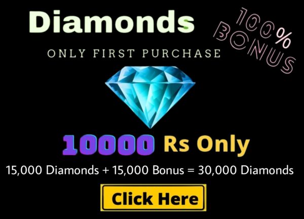 Top  Up 15,000 Diamond + 15,000 Bonus = 30,000 Diamonds